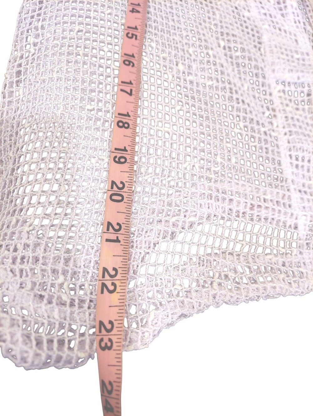 Nina Leonard White Open-Weave Button-Front Cardigan - Picture 5 of 5